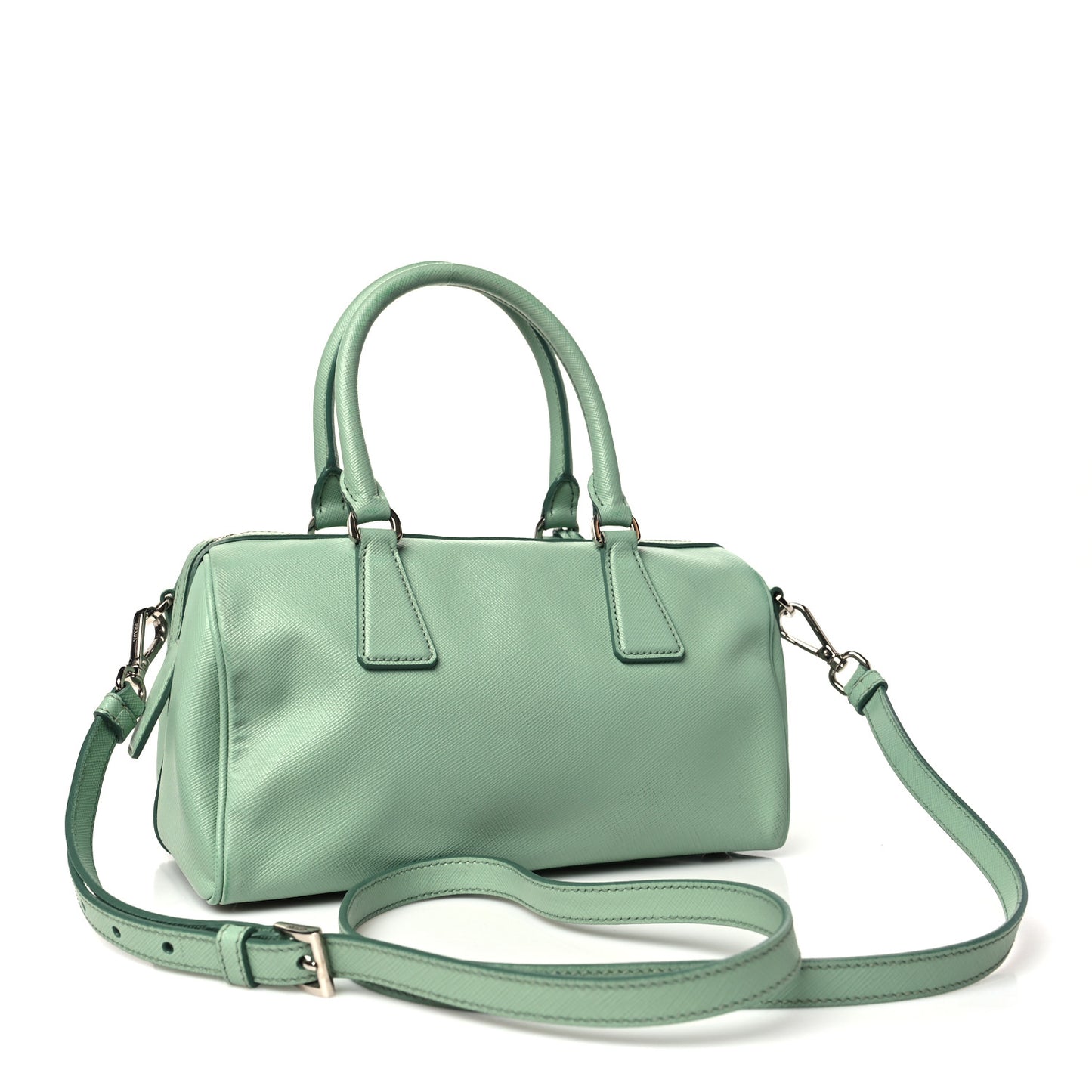 Saffiano Lux Top Handle Crossbody Bag Acquamarina