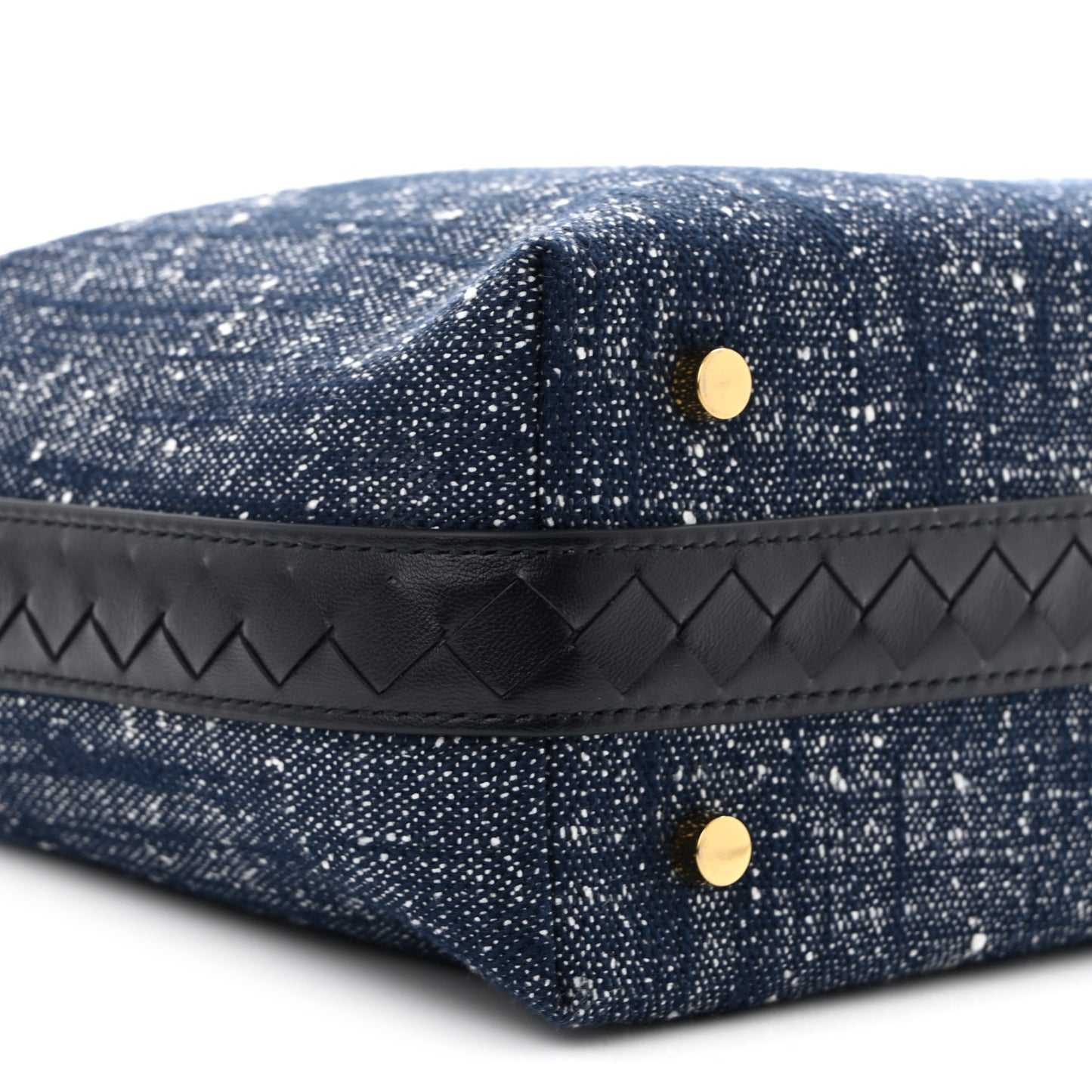 Denim Boucle Wallace Shoulder Bag Navy White Space
