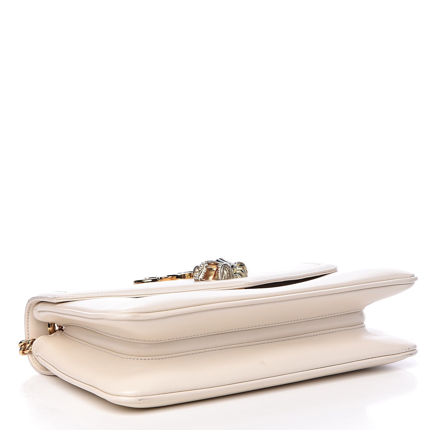 Vitello Palmellato Lux Crystal Medium Rajah Shoulder Bag Mystic White Multicolor