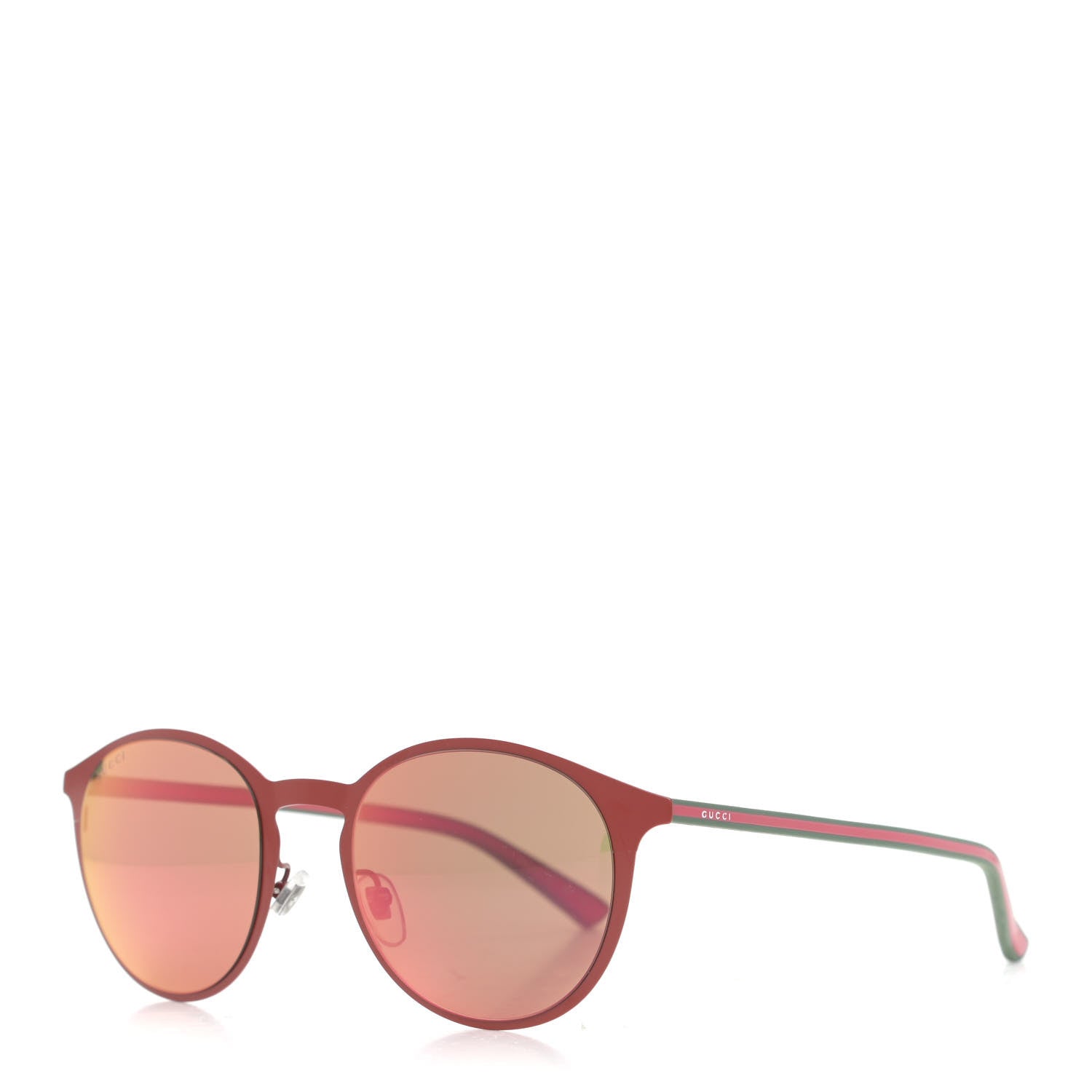 Gucci Round Sunglasses GG0504S Red Green 1 of 7