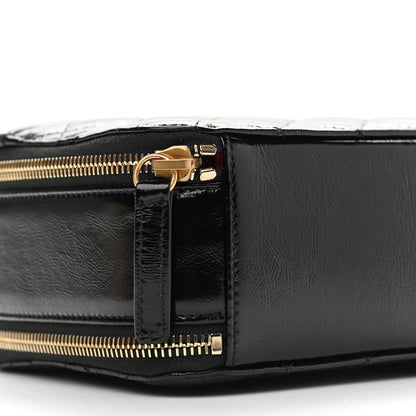 Chanel Crumpled Lambskin Quilted Get Round Top Handle Vanity Case Black 9 of 10