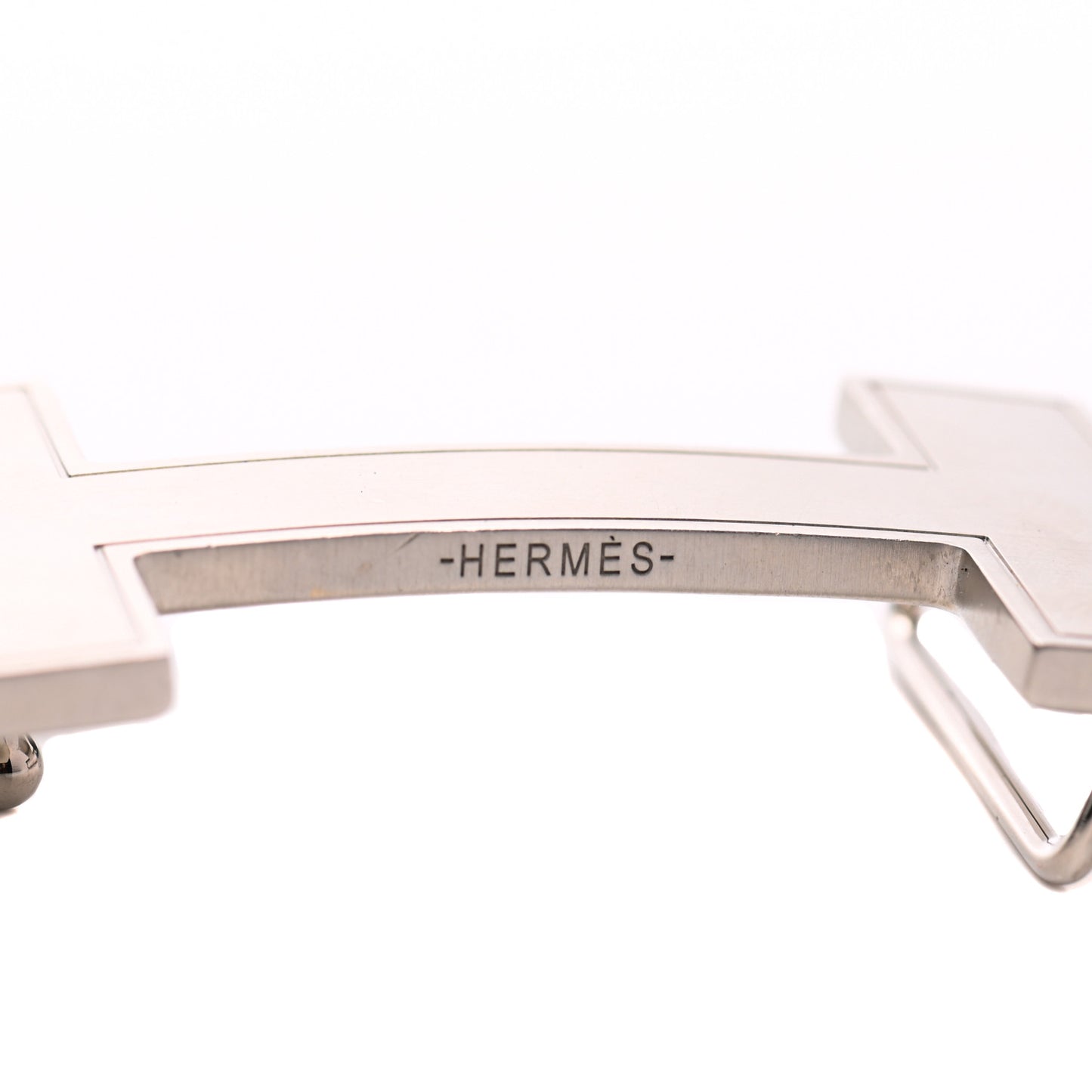 Brushed Palladium 32mm Quizz H Belt Buckle