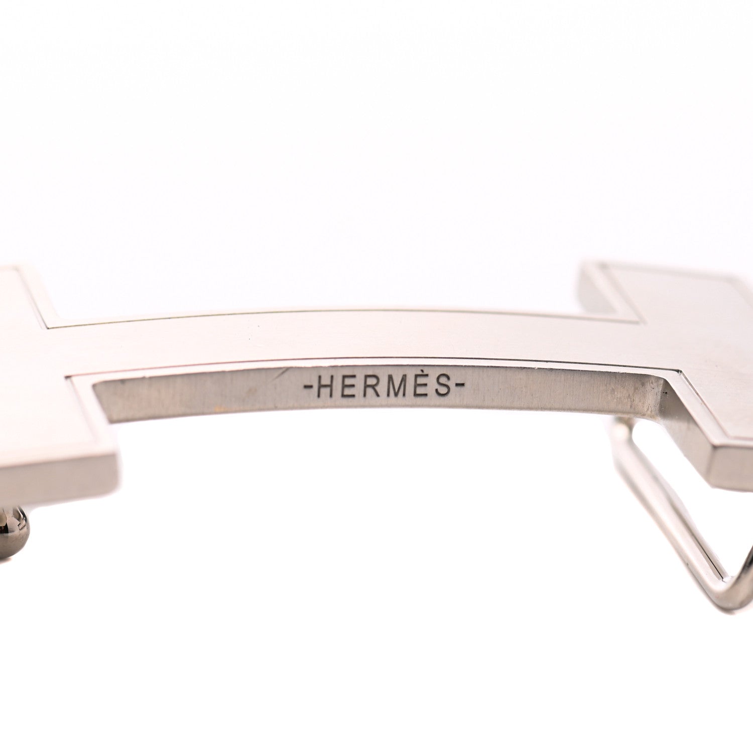 Hermes Brushed Palladium 32mm Quizz H Belt Buckle 4 of 4