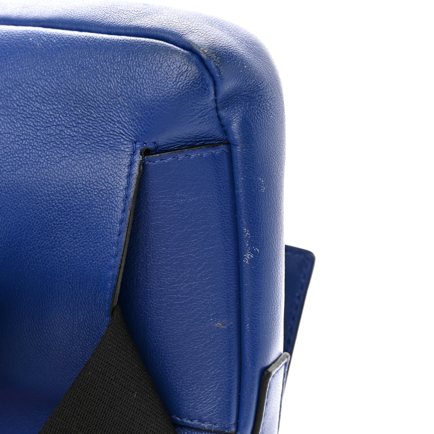 Nappa FF 1974 Embossed Belt Baguette Bag Blue Neon