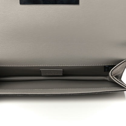 Gucci Suede Crystal Horsebit Clutch Grey 5 of 12