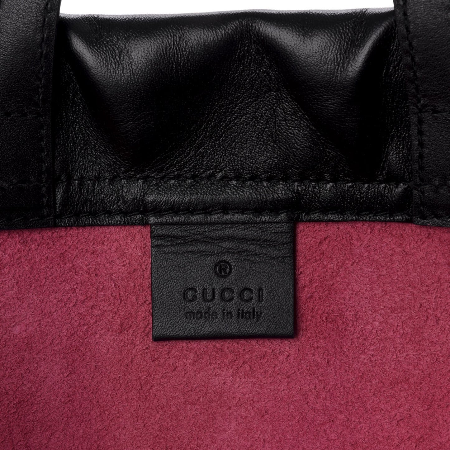 Grained Calfskin Logo Drawstring Backpack Box Pink Green Black