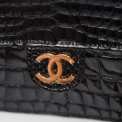 Chanel Shiny Crocodile Small Single Flap Black 11 of 11