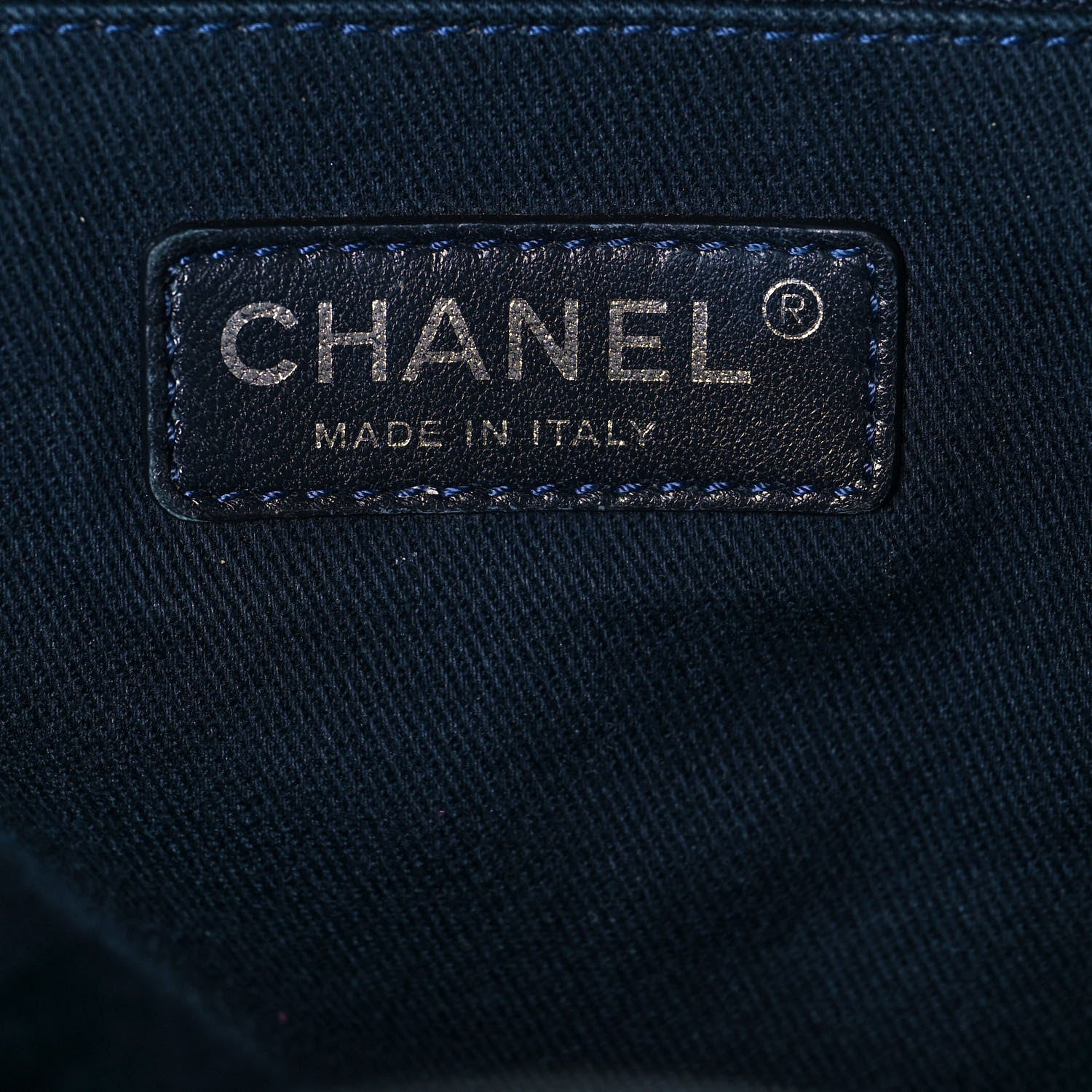 Chanel Denim Medium Deauville Tote Dark Blue 6 of 14