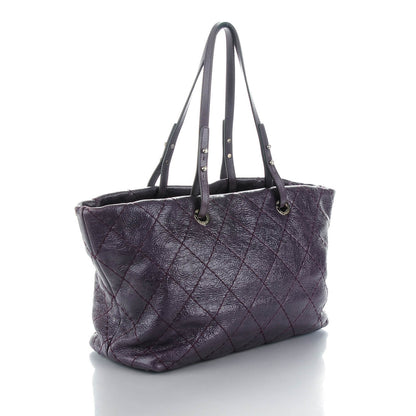 Chanel Glazed Calfskin Large On The Road Tote Purple 3 of 7
