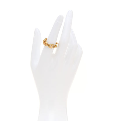 Christian Dior Metal CD Navy Ring M Gold 2 of 6