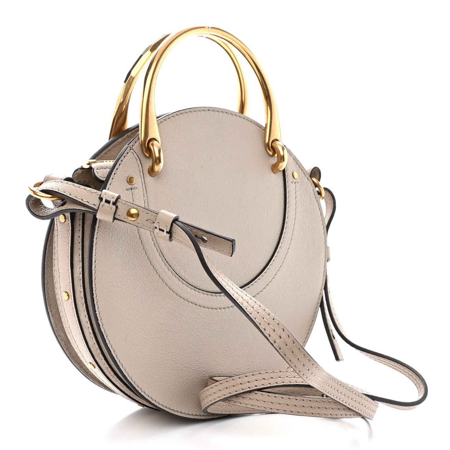 Calfskin Suede Small Pixie Bag Pastel Grey