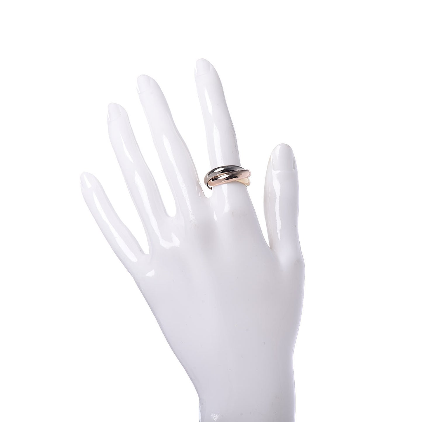 18K Pink Yellow White Gold Classic Trinity Ring 51 5.75