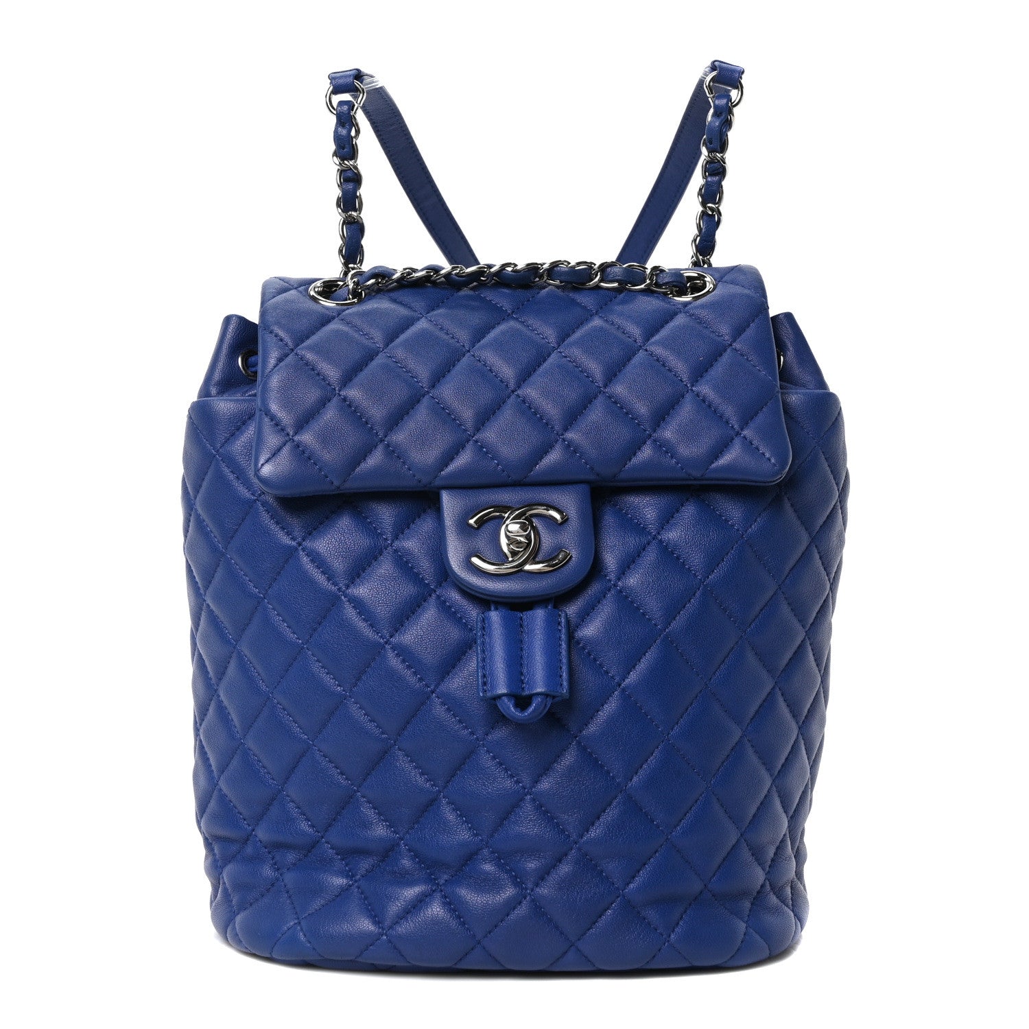Chanel Calfskin Quilted Small Urban Spirit Backpack Blue 1 of 10