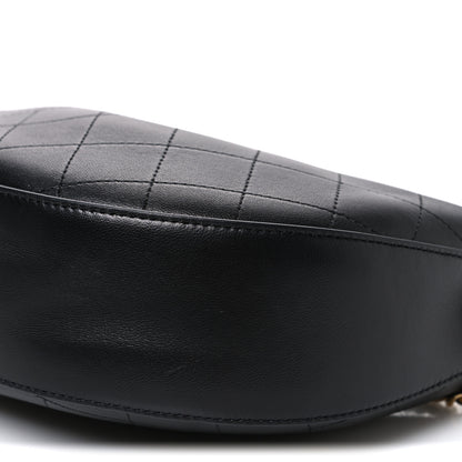 Chanel Lambskin Quilted Hobo Clutch With Chain Black 9 of 9