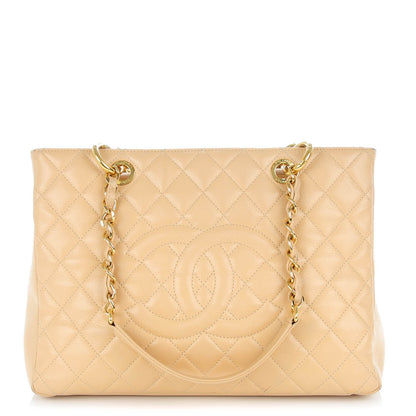 Chanel Caviar Quilted Grand Shopping Tote GST Beige Clair 1 of 7