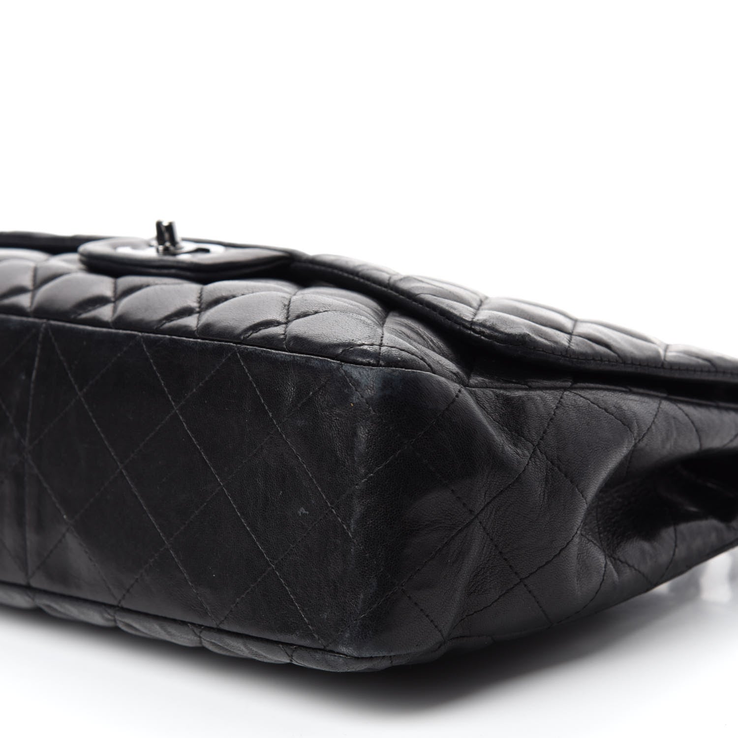 Chanel Lambskin Quilted Jumbo Single Flap Black 7 of 17