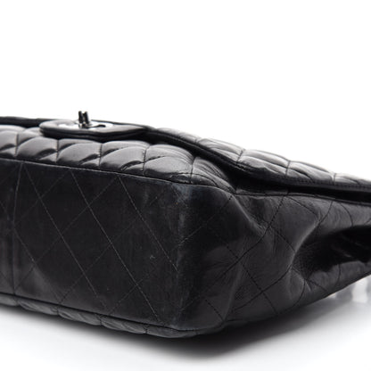 Chanel Lambskin Quilted Jumbo Single Flap Black 7 of 17