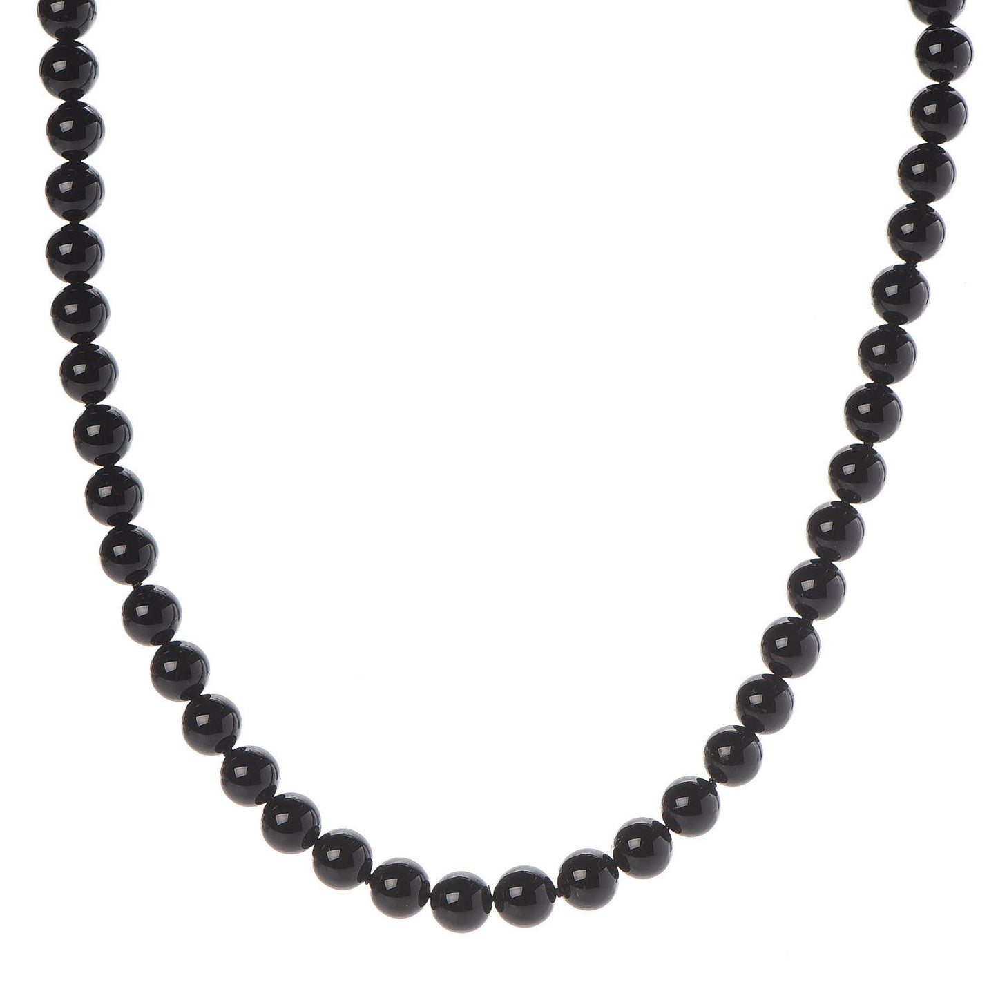 Sterling Silver Black Onyx Bead Toggle Necklace