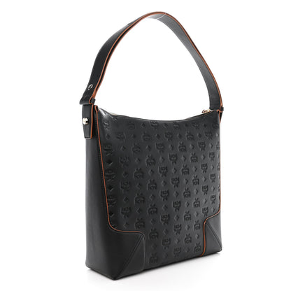 MCM Calfskin Ottomar Monogram Large Klara Hobo Black 3 of 9
