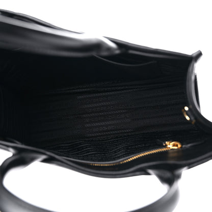 Prada Soft Calfskin Triangolo Symbole Embossed Small Tote Black 5 of 8