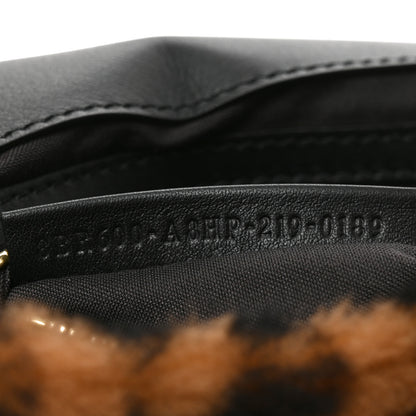 Fendi Shearling Vitello Dolce Macro FF 1974 Baguette Tobacco Black 7 of 10