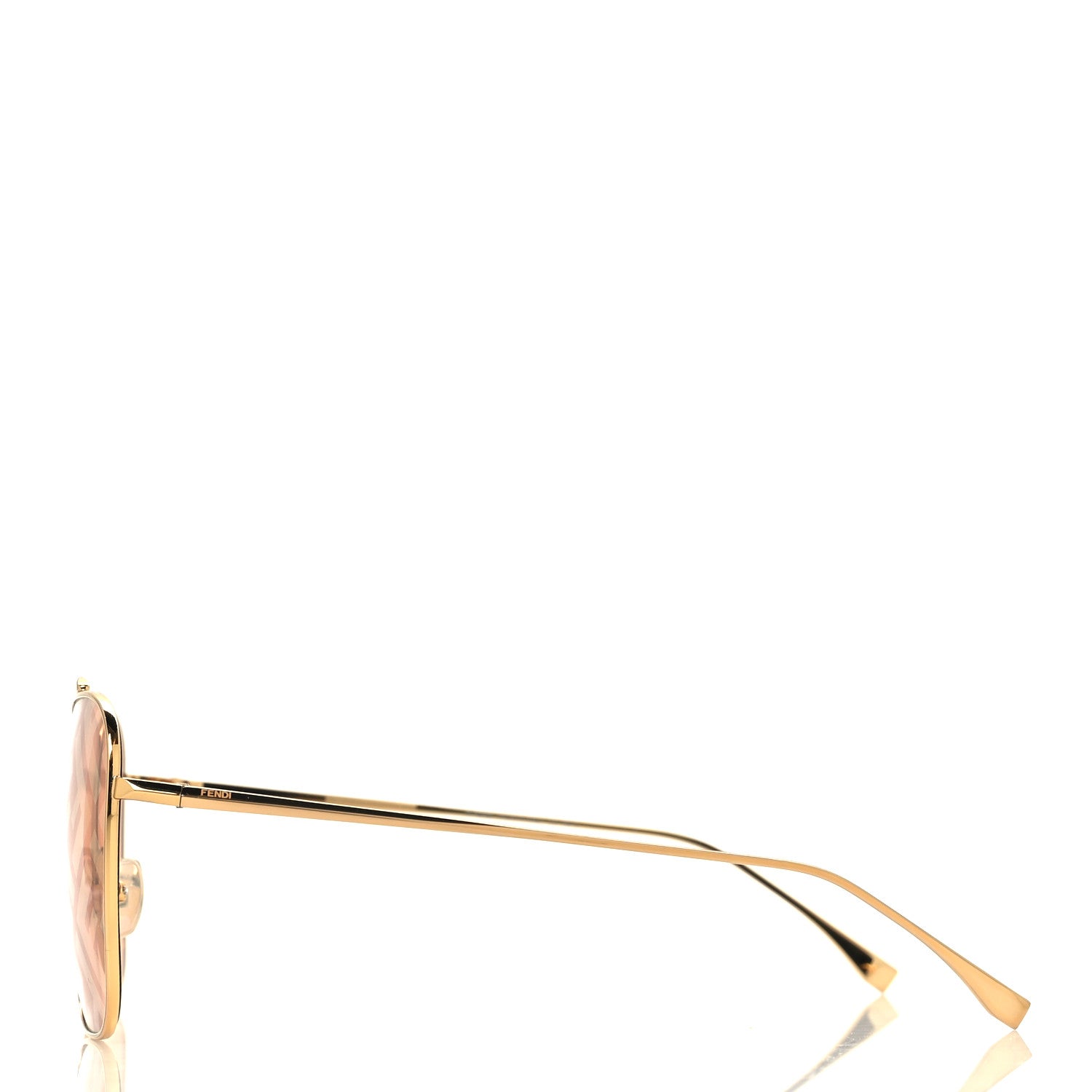 Fendi Metal Aviator FF Sunglasses FF0406/S Gold 3 of 7