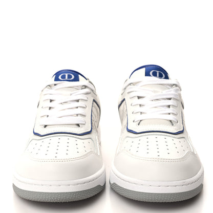 Christian Dior Smooth Calfskin Oblique Galaxy Perforated Mens B27 Low Top Sneakers 40 White Blue 2 of 9