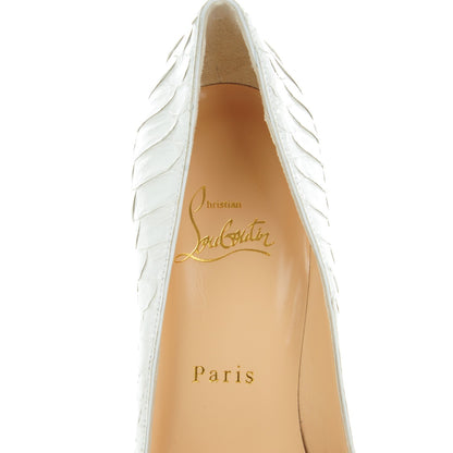 Christian Louboutin Crystal Python So Kate 120 Pumps 38.5 White 7 of 8