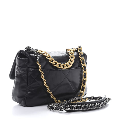 Chanel Goatskin Quilted Medium 19 Flap Black 4 of 11