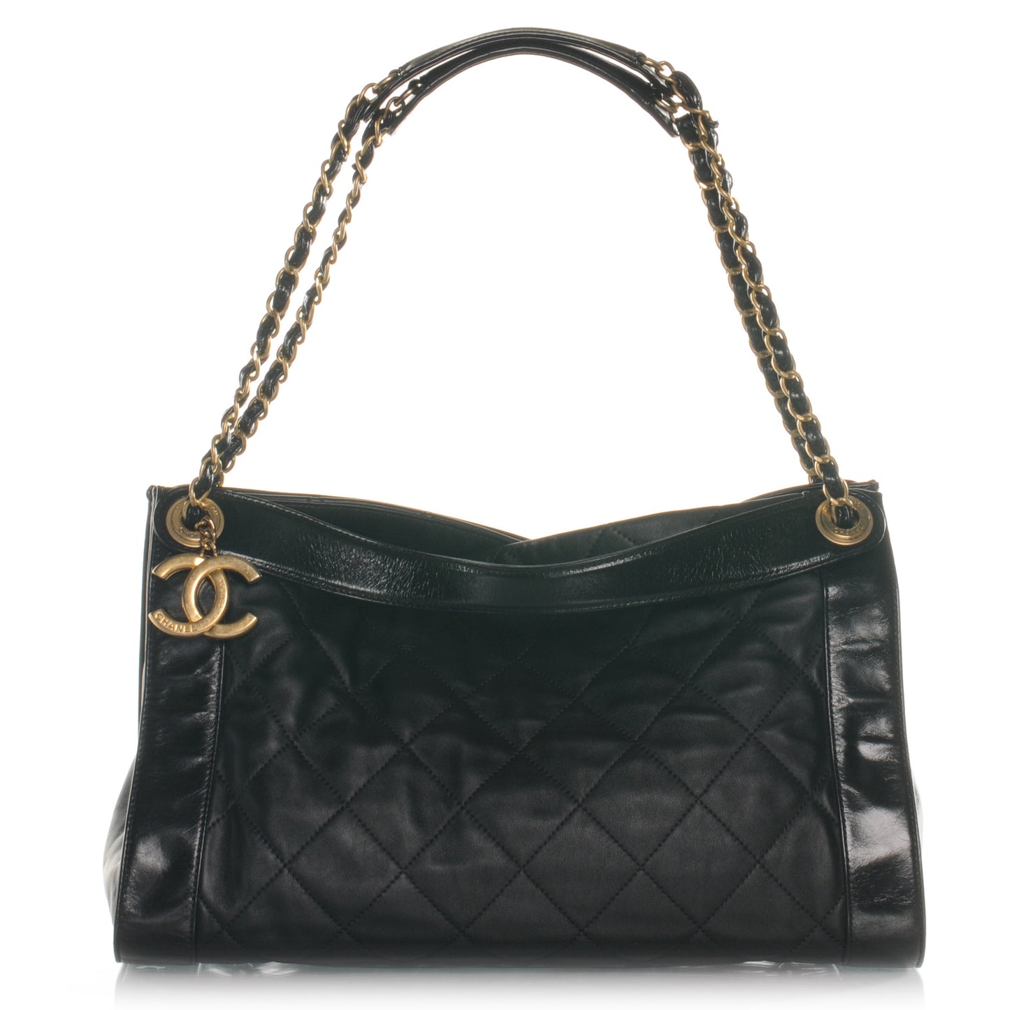 Calfskin Small In The Mix Shopping Tote Black