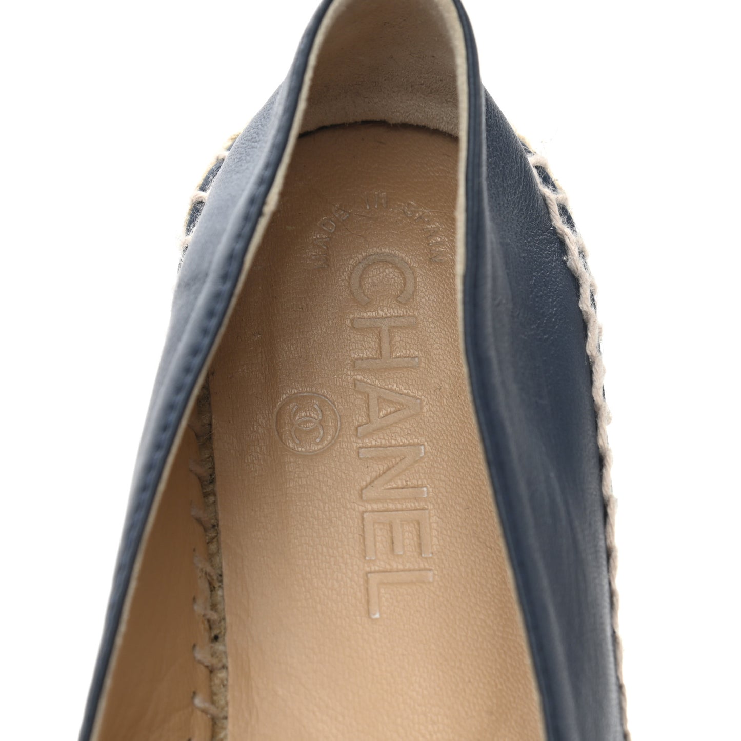 Lambskin CC Espadrilles 38 Blue