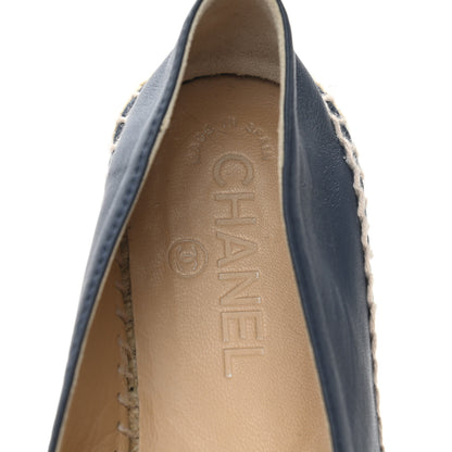 Chanel Lambskin CC Espadrilles 38 Blue 8 of 9