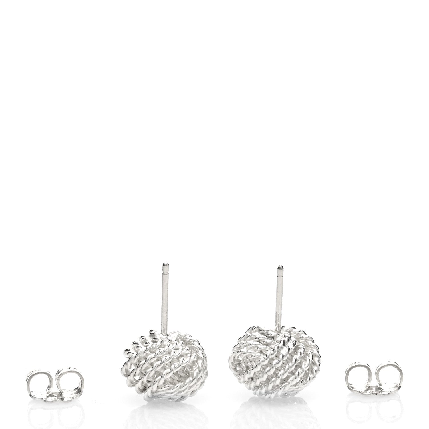 Tiffany Sterling Silver Twist Knot Earrings 3 of 4