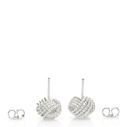 Tiffany Sterling Silver Twist Knot Earrings 3 of 4