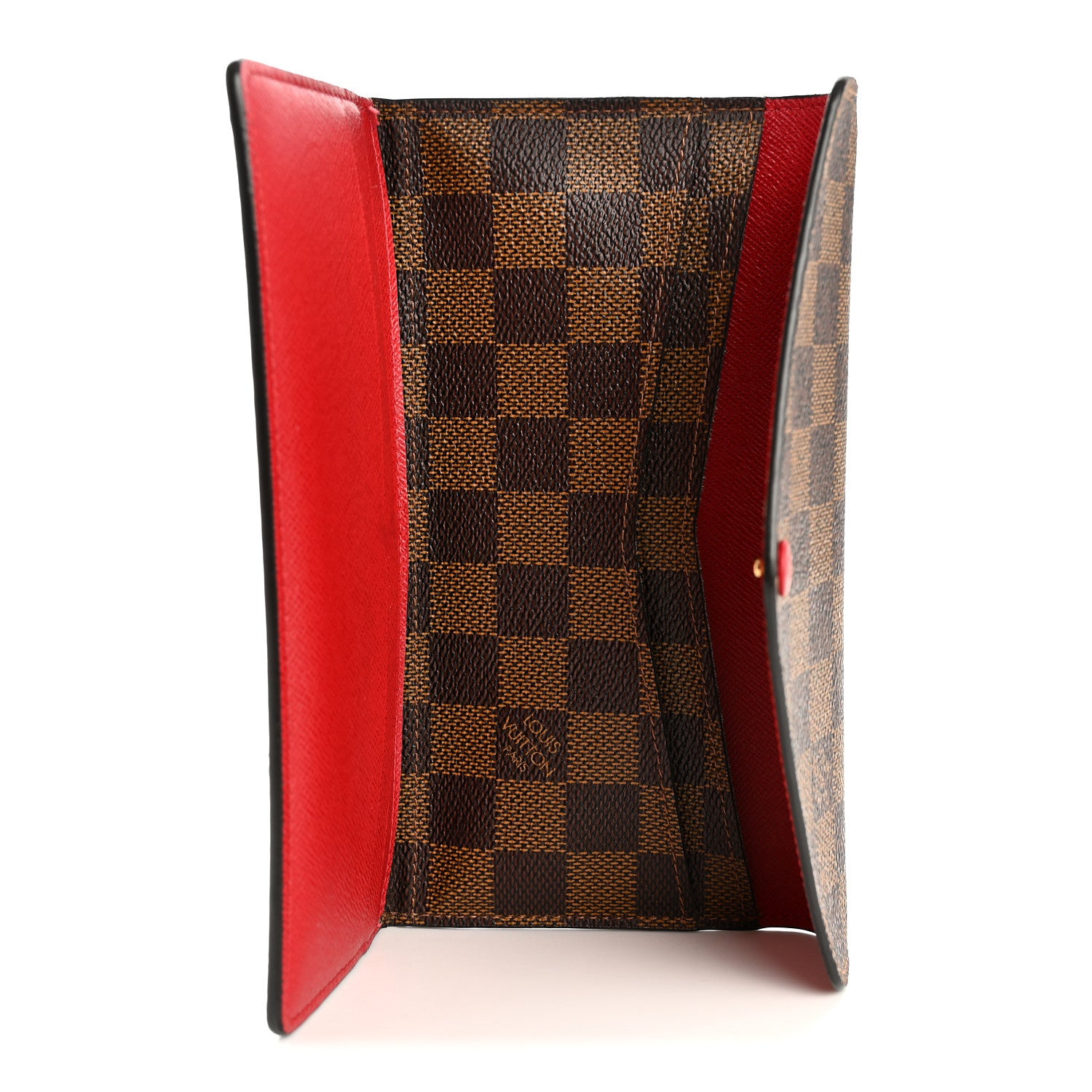 Louis Vuitton Damier Ebene Josephine Wallet Red 5 of 10