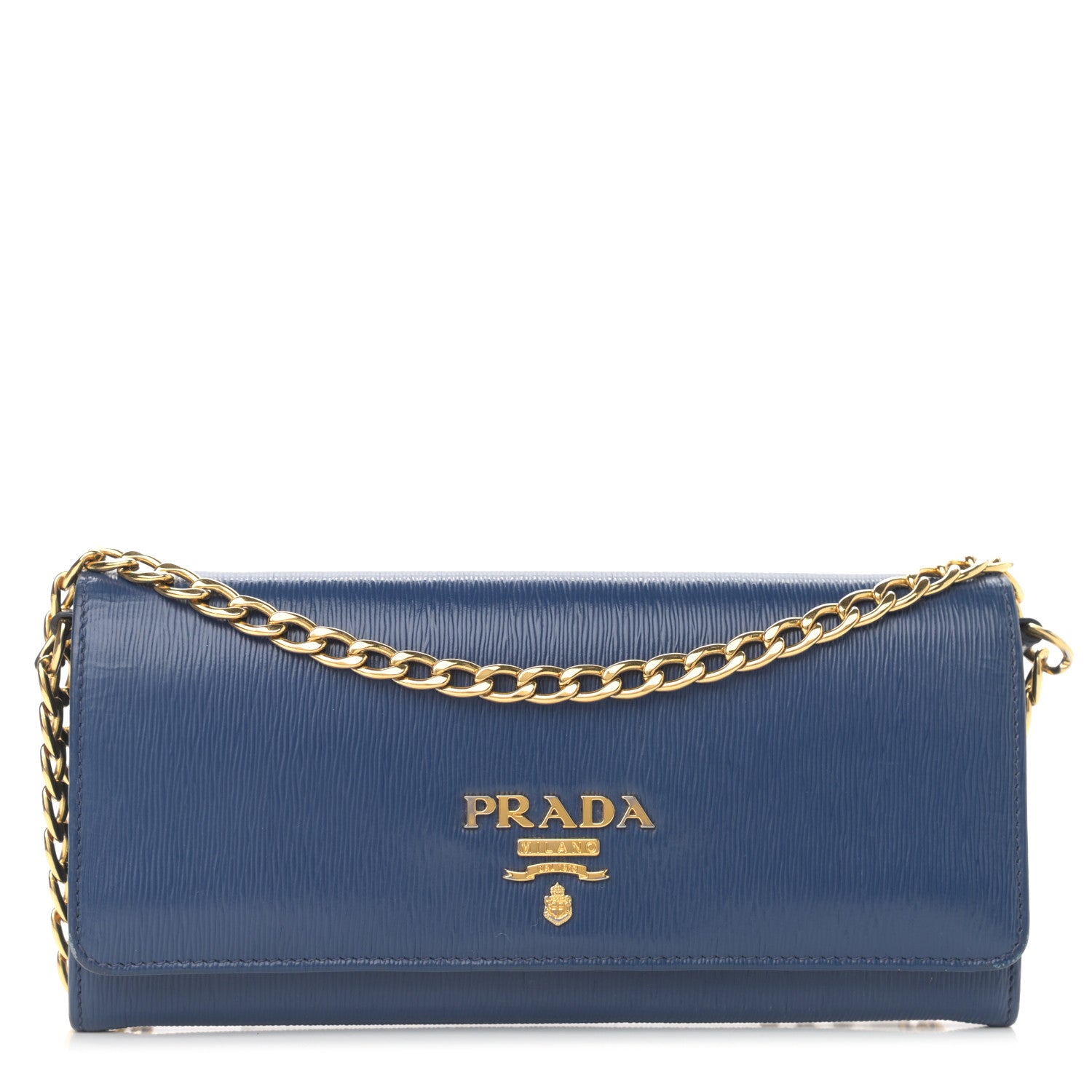 Prada Vitello Move Chain Wallet Bleuette 1 of 11
