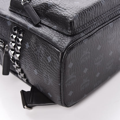 MCM Visetos Small Side Stud Stark Backpack Black 5 of 10