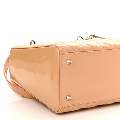 Christian Dior Patent Cannage Medium Lady Dior Beige 9 of 10