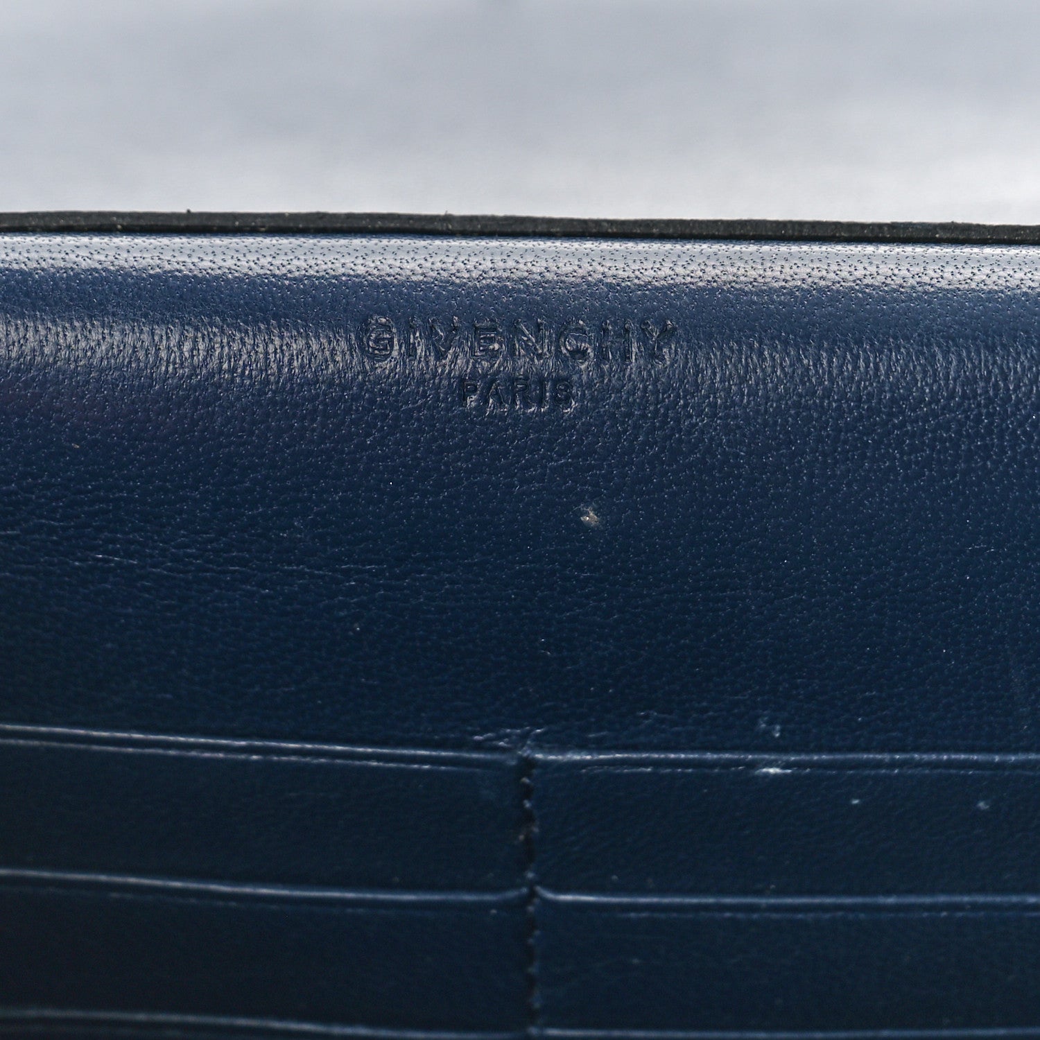 Givenchy Calfskin Studded Pandora Chain Wallet Navy 6 of 10