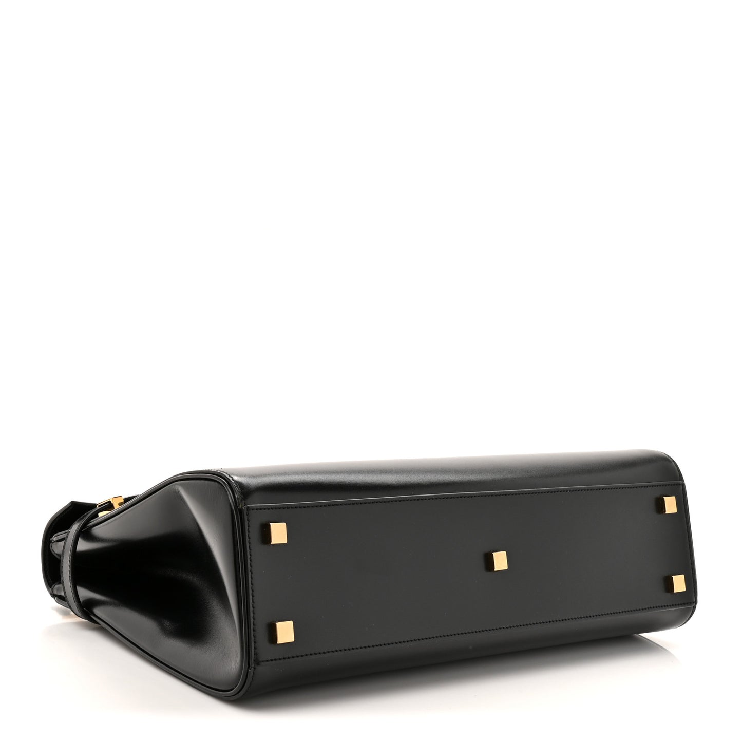 Smooth Calfskin Manhattan Top Handle Black