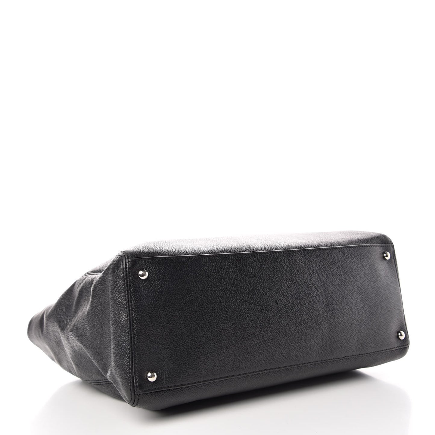 Calfskin Cerf Executive Shopper Tote Black