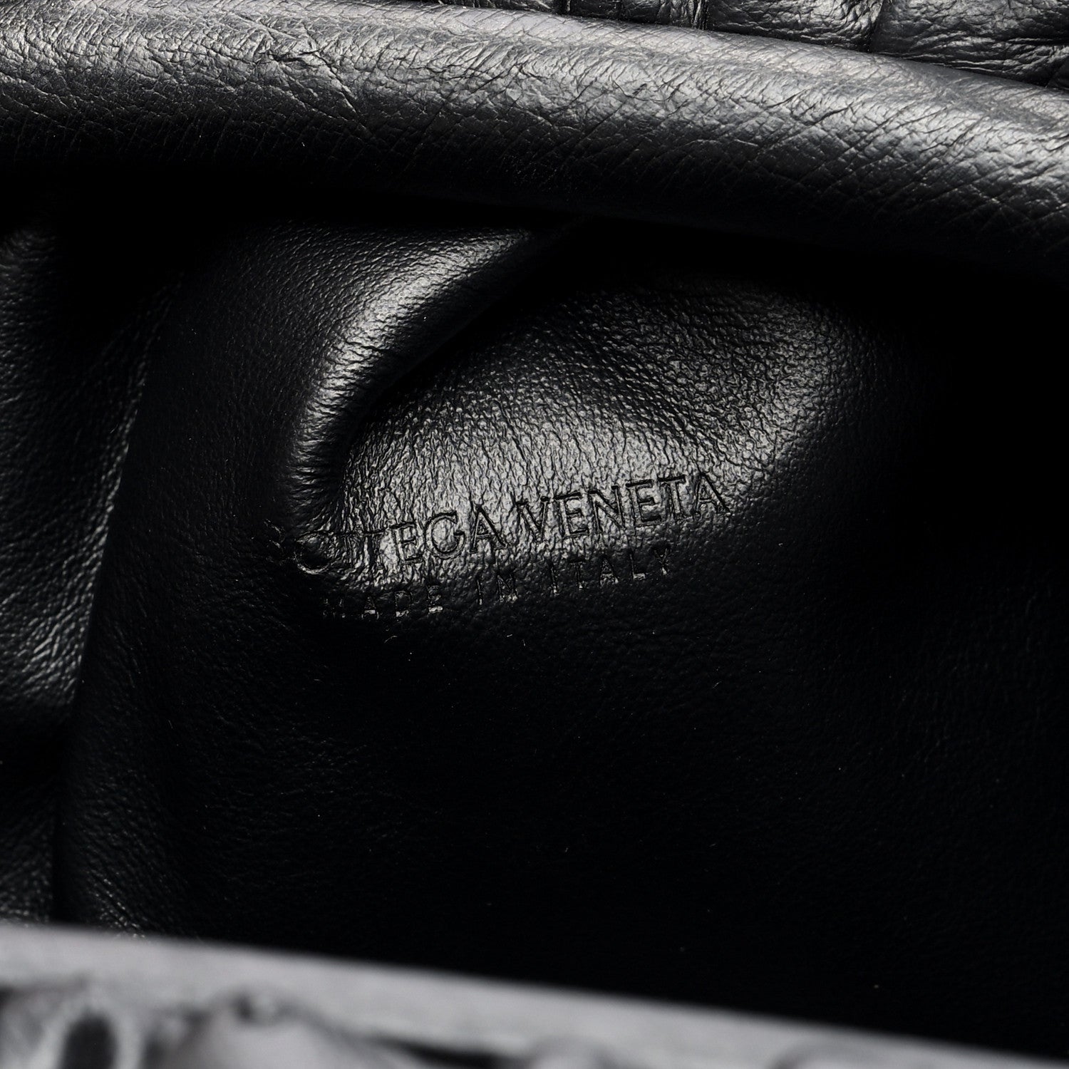 Bottega Veneta Ostrich The Mini Pouch Black 6 of 10