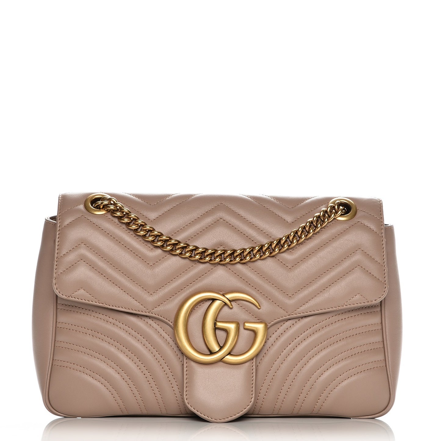 Calfskin Matelasse Medium GG Marmont Shoulder Bag Porcelain Rose