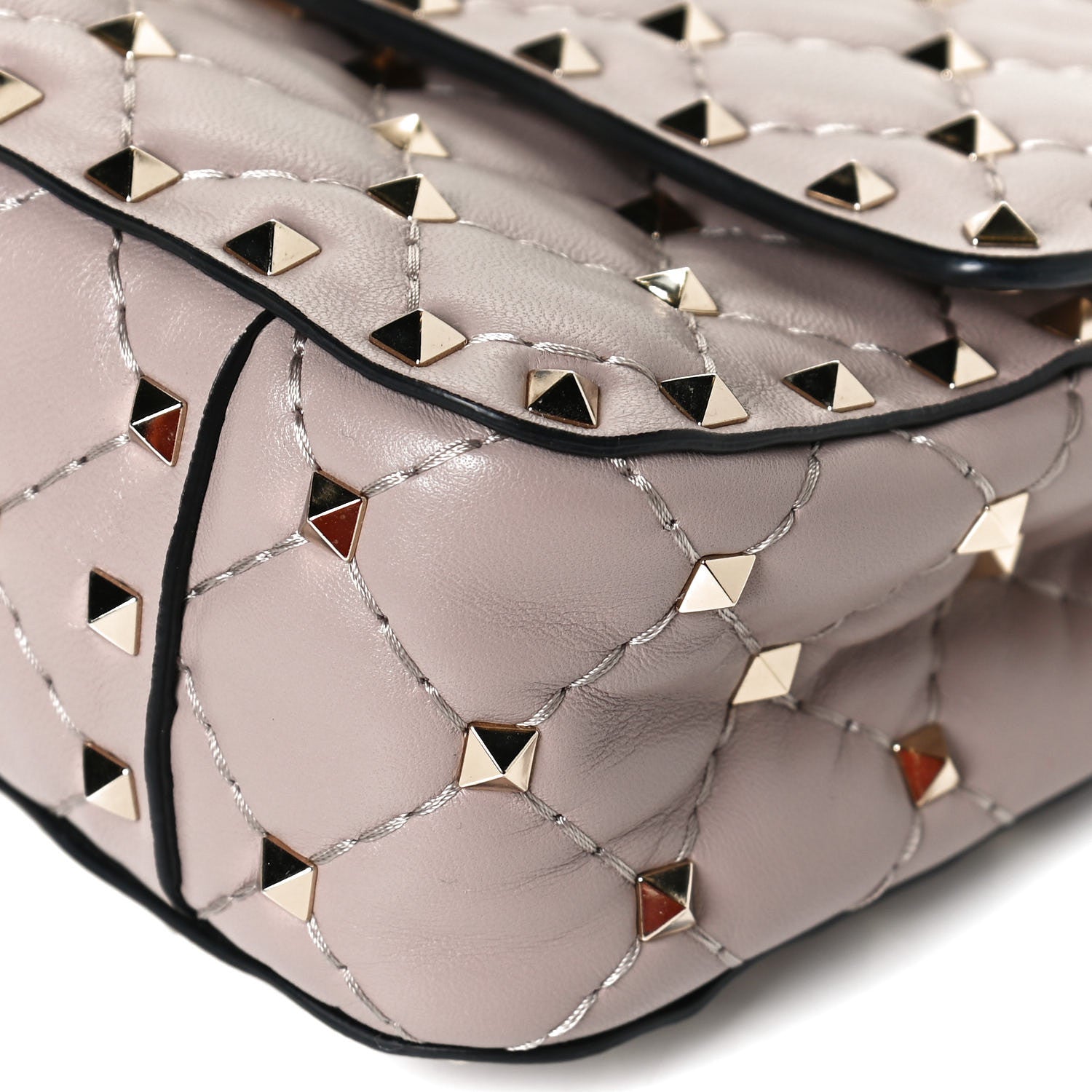 Valentino Garavani Nappa Small Rockstud Spike Shoulder Bag Poudre 11 of 11