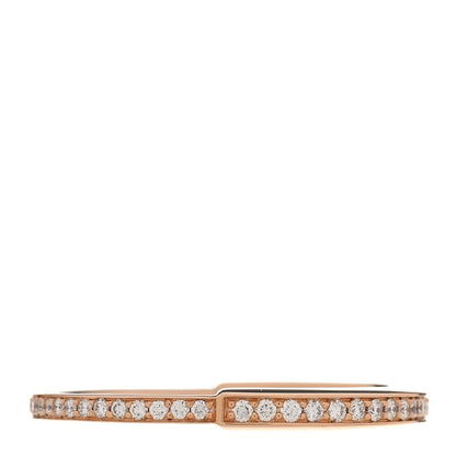 Tiffany 18K Rose Gold Diamond Lock Pave Ring 65 11 1 of 5
