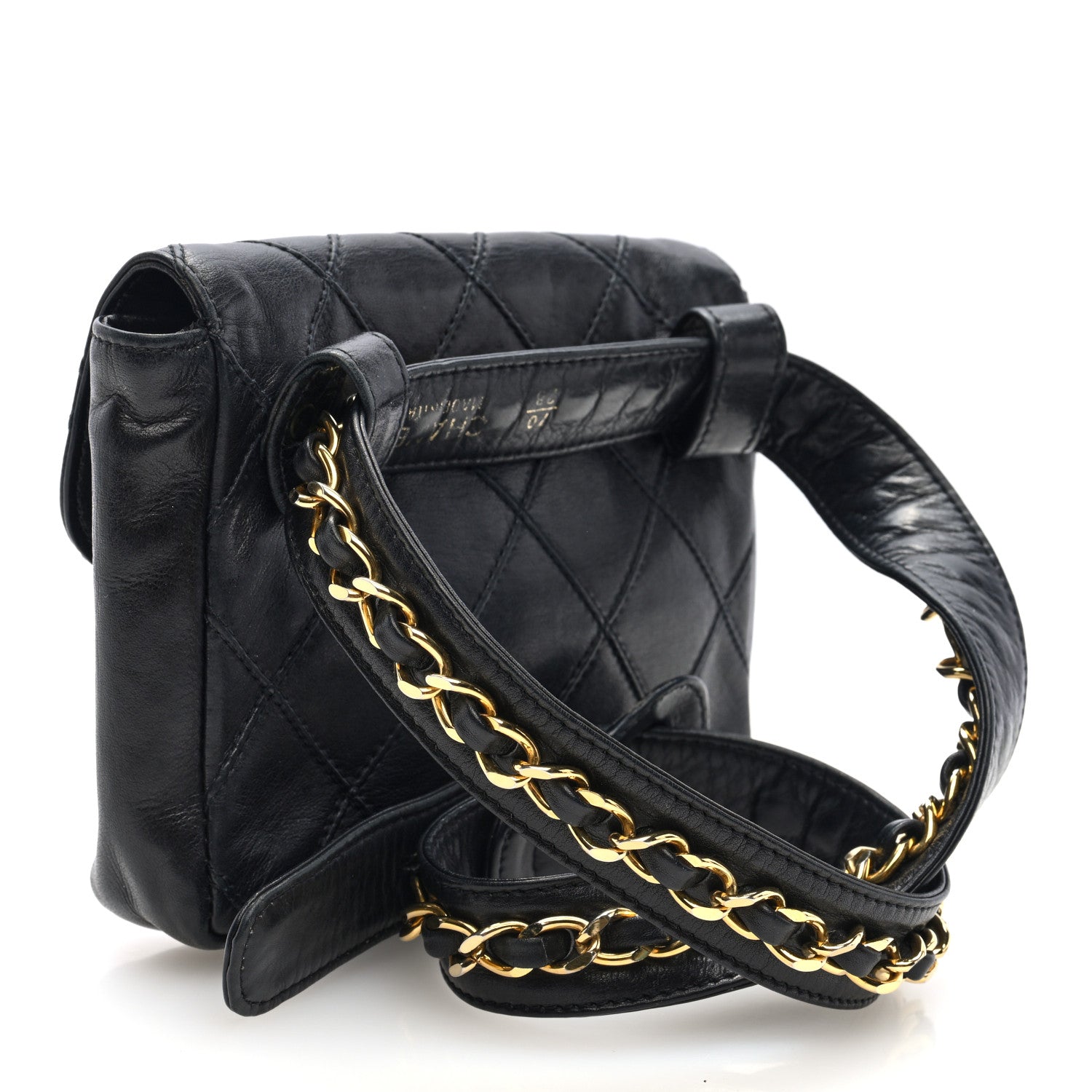 Chanel Calfskin Quilted Flap Waist Belt Bag Black 3 of 9