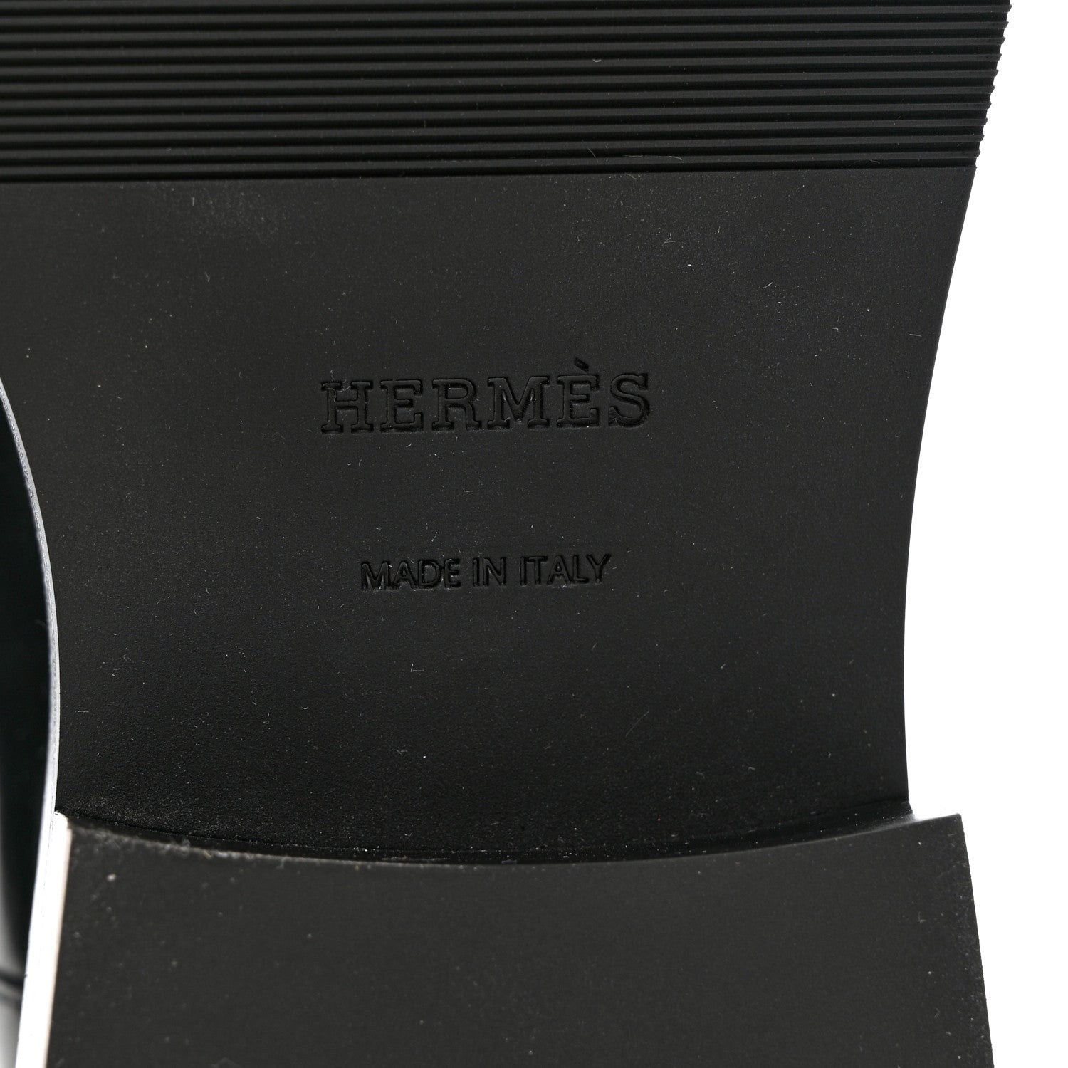Hermes Glossed Calfskin Galilee Loafers 38.5 Black 8 of 8