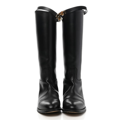 Hermes Box Kelly Jumping Boots 36.5 Black 2 of 7