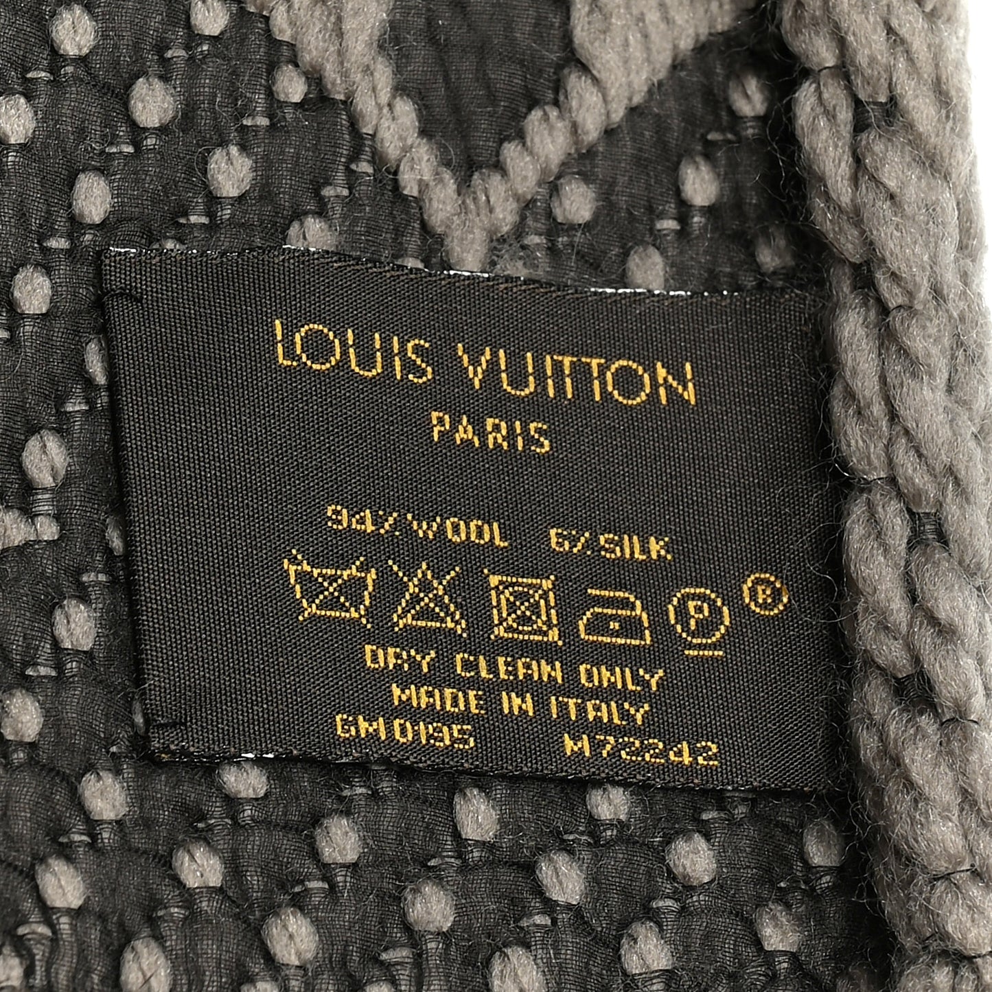 Wool Silk Logomania Scarf Verone