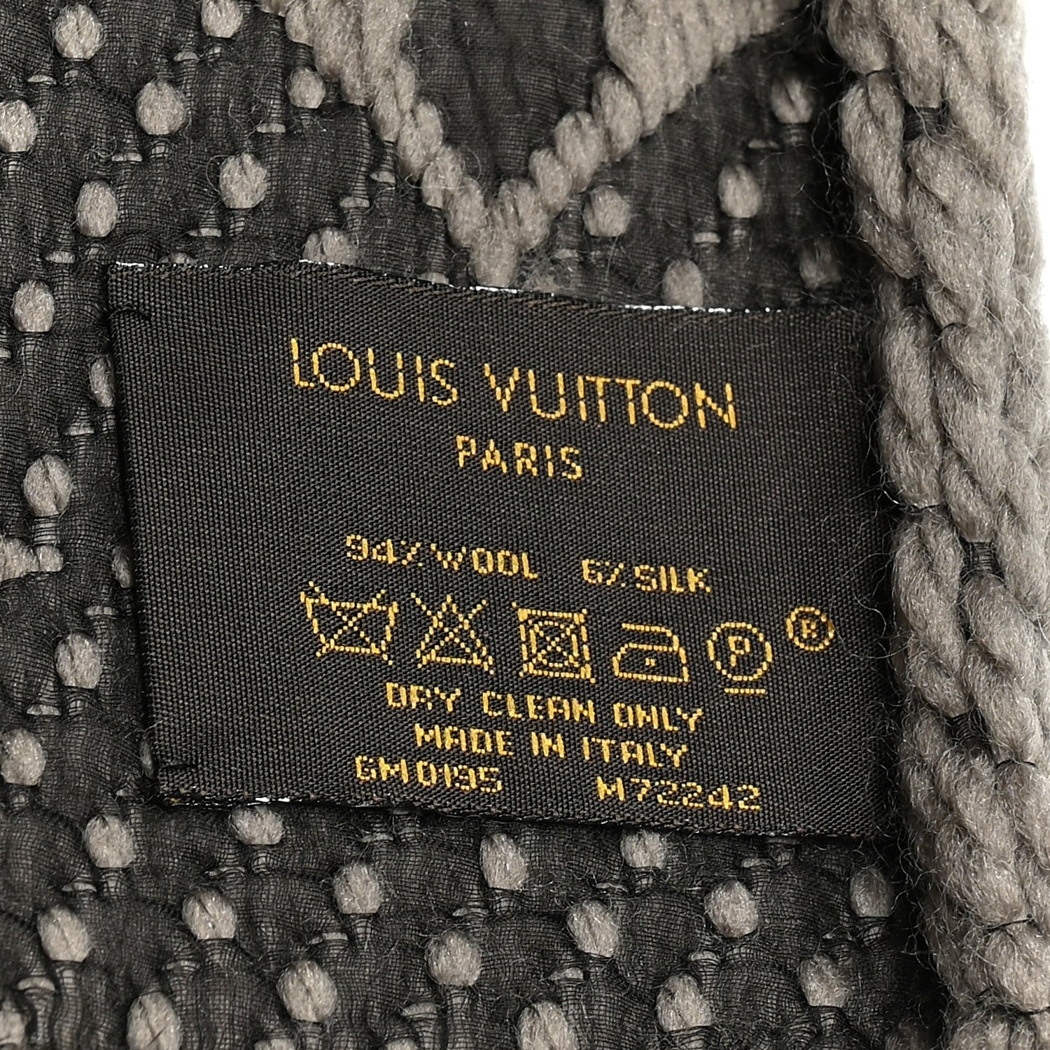 Louis Vuitton Wool Silk Logomania Scarf Verone 3 of 4